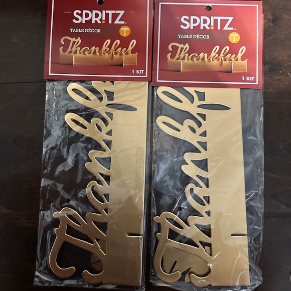 NWT 2ct. Spritz Thankful Table Decor - Picture 3 of 4